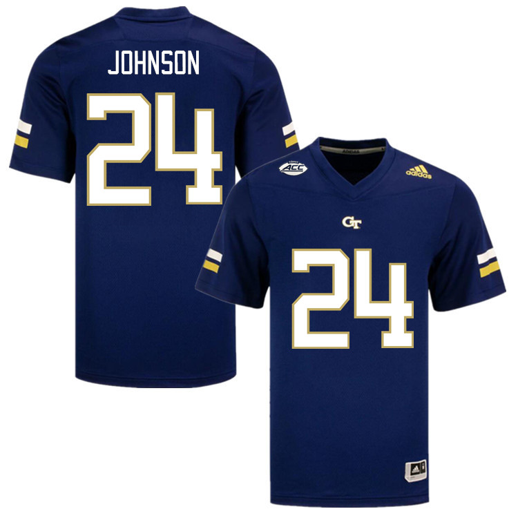 Men-Youth #24 Kenan Johnson Georgia Tech Yellow Jackets 2023 College Football Jerseys Stitched-Navy